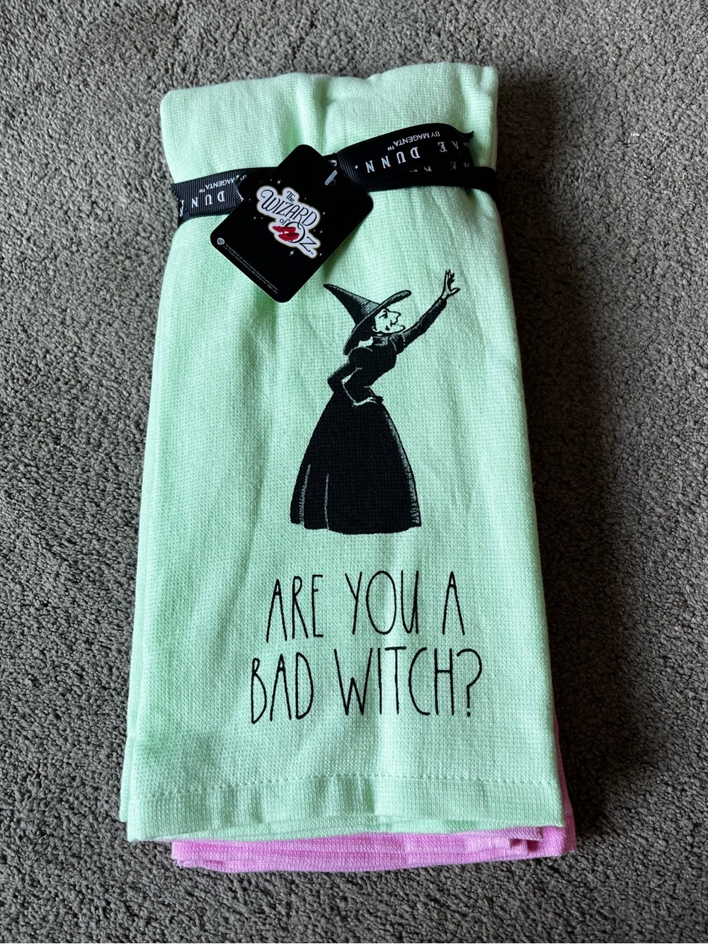 NWT Rae Dunn Wicked Set of 2 Kitchen Towels